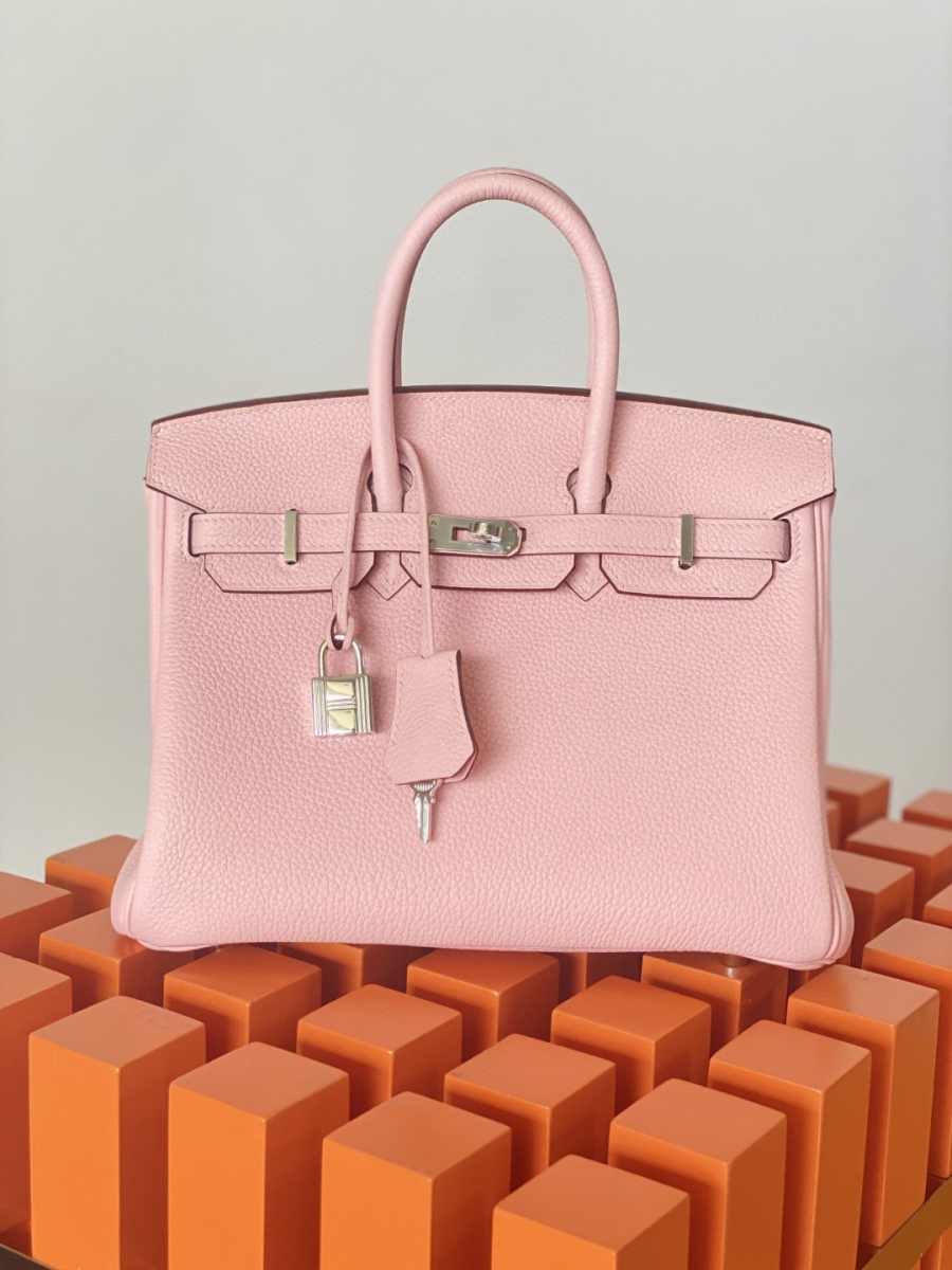 Hermes Birkin Nata Swift Pink For Women Silver Toned Hardware 10in