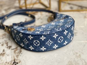 2-Louis Vuitton Loop Since 1854 Jacquard Navy Blue By Nicolas Ghesquière For Cruise Show, Women’s Handbags 9.1in/23cm LV M81166  - 2799-876