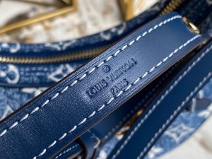 4-Louis Vuitton Loop Since 1854 Jacquard Navy Blue By Nicolas Ghesquière For Cruise Show, Women’s Handbags 9.1in/23cm LV M81166  - 2799-876