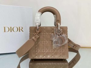 christian dior medium lady bag cannage with beaded motif brown for women womens handbags crossbody bags 20cm cd 2799 888