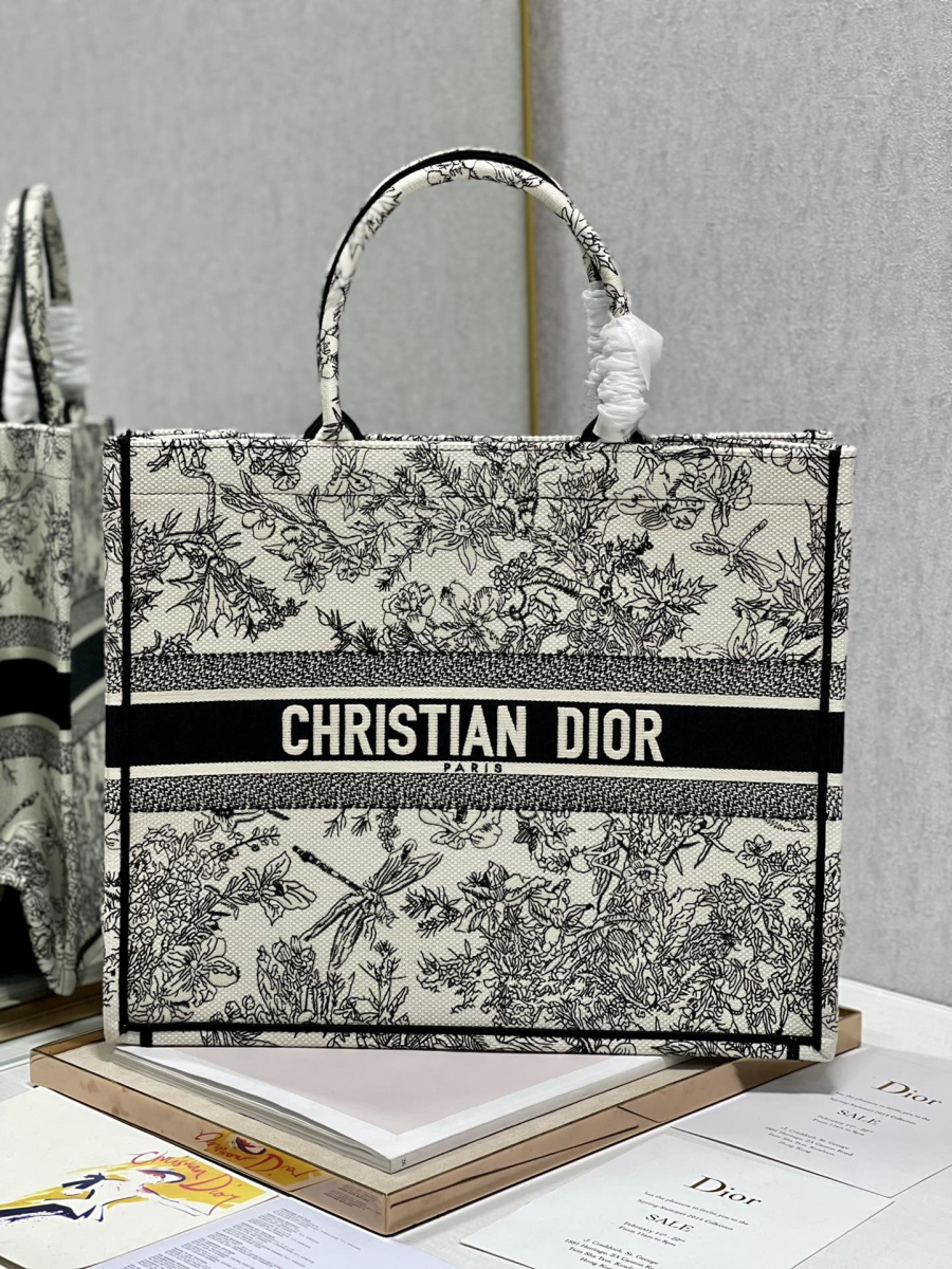 christian dior large dior book tote blue toile de jouy flowers embroidery bluebeige for women womens handbags shoulder bags 42cm cd m1286ztqw m808 2799 891