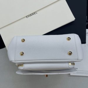 1 chanel mini flap bag top handle white for women 75in19cm 2799 898