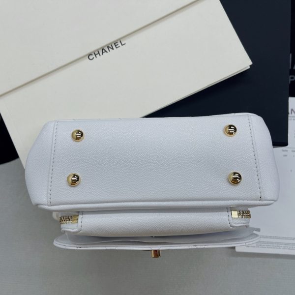 5 chanel mini flap bag top handle white for women 75in19cm 2799 898