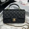 chanel mini flap bag with top handle black for women 78in20cm 2799 900