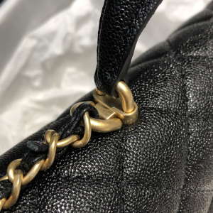 7 chanel mini flap bag with top handle black for women 78in20cm 2799 900