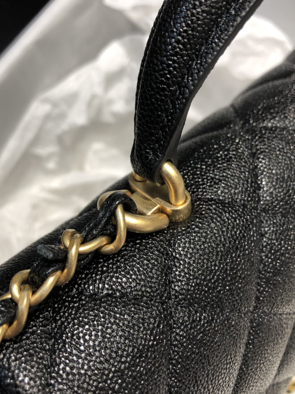 7 chanel mini flap bag with top handle black for women 78in20cm 2799 900