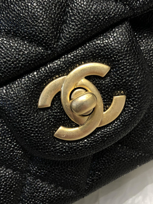 9 chanel mini flap bag with top handle black for women 78in20cm 2799 900