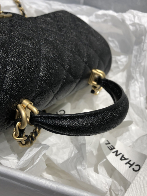12 chanel mini flap bag with top handle black for women 78in20cm 2799 900
