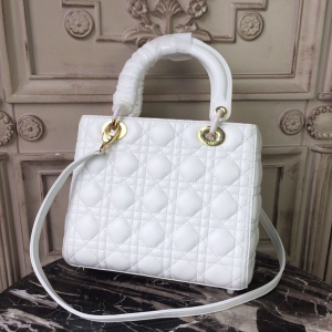 1 christian dior medium lady dior bag gold toned hardware white for women 24cm9in cd 2799 902