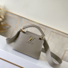 louis vuitton capucines mini taurillon steeple grey for women womens handbag shoulder and crossbody bags 83in21cm lv 2799 908