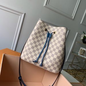 Replica Louis Vuitton Neonoe MM Bag In Damier Azur Canvas N40153