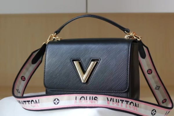 louis vuitton twist mm monogram blossoms black for women womens handbags shoulder and crossbody bags 91in23cm lv m57505 2799 922