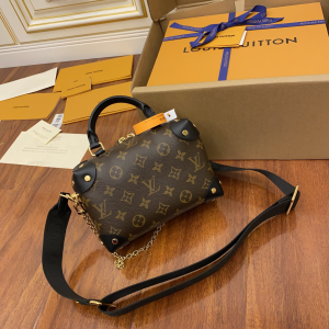 9 louis vuitton petite malle souple monogram canvas black for women womens handbags 79in20cm lv m45571 2799 924