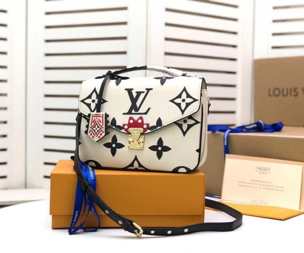 louis vuitton lv crafty pochette metis monogram empreinte creme for women womens handbags shoulder and crossbody bags 98in25cm lv m45384 2799 928