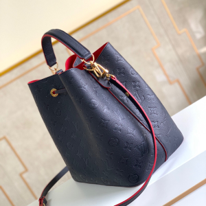 7 louis vuitton neonoe mm bucket bag monogram empreinte navy bluered for women womens handbags shoulder and crossbody bags 102in26cm lv m45306 2799 933