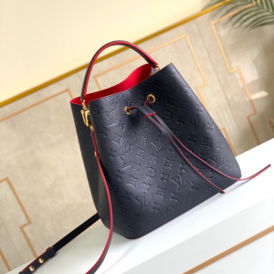 10 louis vuitton neonoe mm bucket bag monogram empreinte navy bluered for women womens handbags shoulder and crossbody bags 102in26cm lv m45306 2799 933