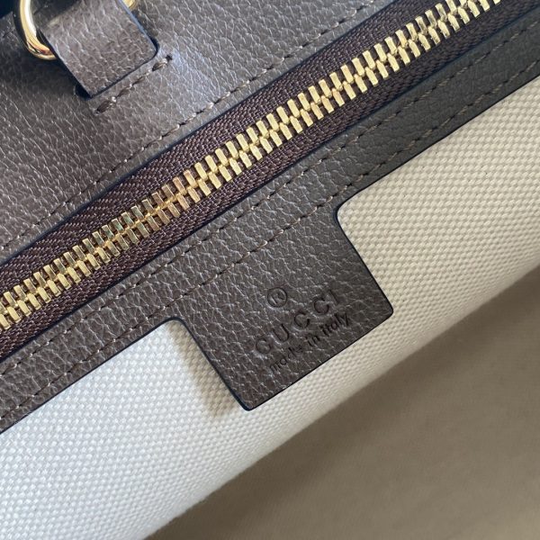 11 gucci medium tote with geometric print beige and ebony gg supreme canvas with geometric and web print for women 148in375cm gg 674148 uqhhg 8678 2799 934