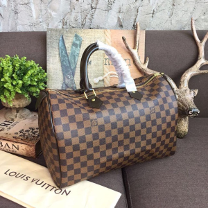 Louis Vuitton Speedy 35 Damier Ebene Canvas For Women, Women’s Handbags, Travel Bags 13.8in/35cm LV N41363  - 2799-941