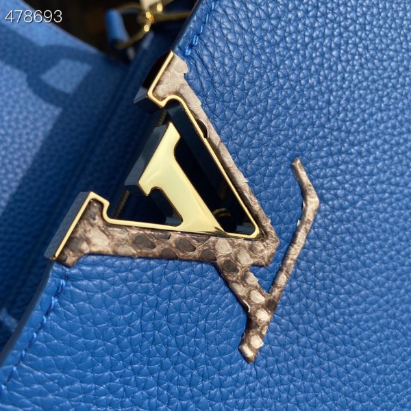 2 louis vuitton woven capucines python handle bag 27cm taurillon leather springsummer collection n98388 blue 2799 942