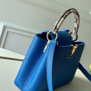 5 louis vuitton woven capucines python handle bag 27cm taurillon leather springsummer collection n98388 blue 2799 942