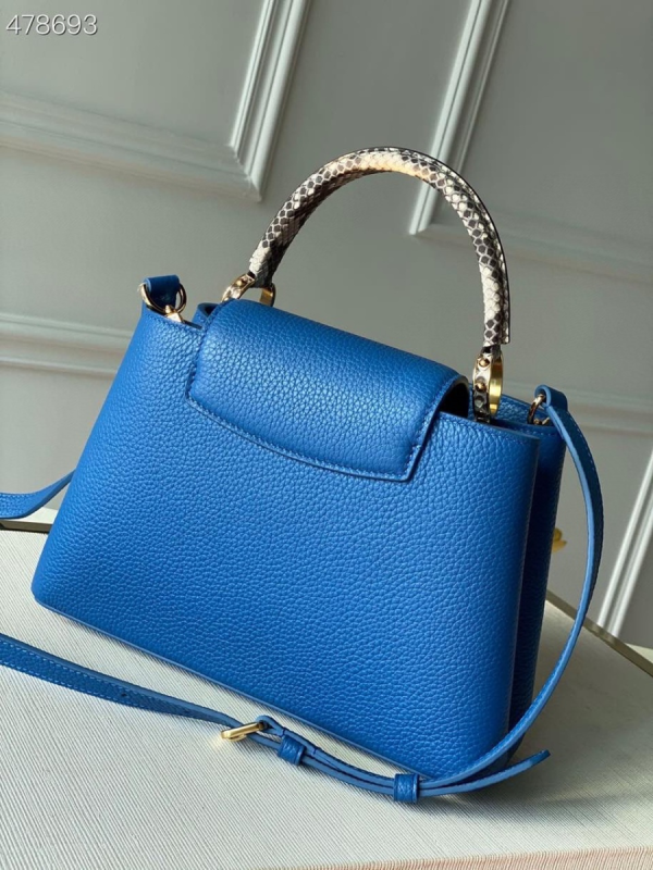 8 louis vuitton woven capucines python handle bag 27cm taurillon leather springsummer collection n98388 blue 2799 942