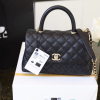 chanel coco with top handle bag gold toned hardware black for women 94in24cm 2799 943