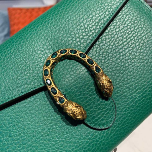 1-Gucci tie Dionysus Mini Chain Bag Emerald Green Metal-Free Tanned For Women 8in/20cm GG 401231 CAOGX 3120  - 2799-945