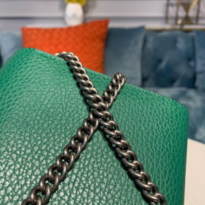 2-Gucci tie Dionysus Mini Chain Bag Emerald Green Metal-Free Tanned For Women 8in/20cm GG 401231 CAOGX 3120  - 2799-945