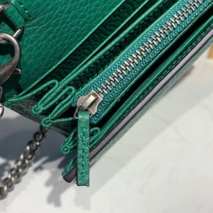 4-Gucci tie Dionysus Mini Chain Bag Emerald Green Metal-Free Tanned For Women 8in/20cm GG 401231 CAOGX 3120  - 2799-945