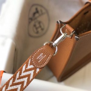 1 hermes evelyne 16 amazone bag brown with silver toned hardware for women womens shoulder and crossbody bags 63in16cm 2799 946