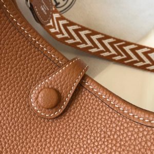 2 hermes evelyne 16 amazone bag brown with silver toned hardware for women womens shoulder and crossbody bags 63in16cm 2799 946
