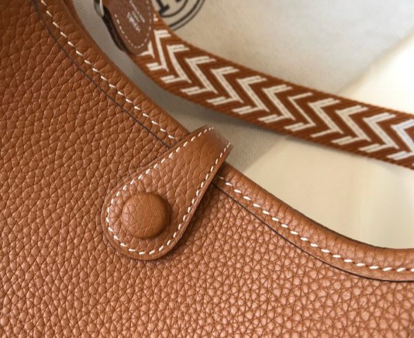 8 hermes evelyne 16 amazone bag brown with silver toned hardware for women womens shoulder and crossbody bags 63in16cm 2799 946