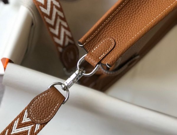 10 hermes evelyne 16 amazone bag brown with silver toned hardware for women womens shoulder and crossbody bags 63in16cm 2799 946