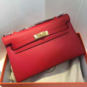 Hermes Kelly Wallet To Go Woc Epsom Red For Women, Women’s Wallet 8.5in/22cm  - 2799-954