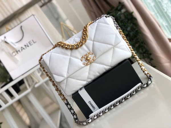 chanel 19 handbag white for women 118in30cm 2799 963