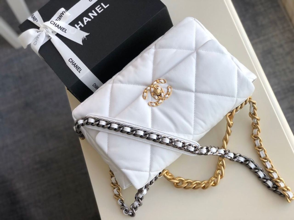 1 chanel 19 handbag white for women 118in30cm 2799 963