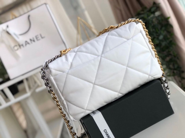 6 chanel 19 handbag white for women 118in30cm 2799 963