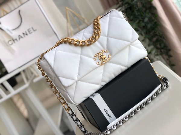 7 chanel 19 handbag white for women 118in30cm 2799 963