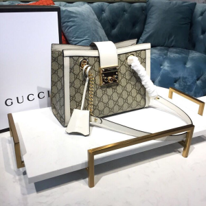 gucci padlock small gg shoulder bag a material with low environmental impact with white for women 10in26cm gg 498156 khnkg 9761 2799 968
