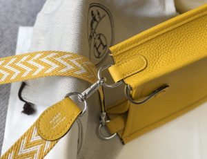 1 hermes evelyne 16 amazone bag yellow with silver toned hardware for women womens shoulder and crossbody bags 63in16cm 2799 971