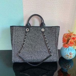 5 chanel large shopping tote bag grey for women womens handbag shoulder bags 15in38cm 2799 979