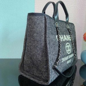 12 chanel large shopping tote bag grey for women womens handbag shoulder bags 15in38cm 2799 979