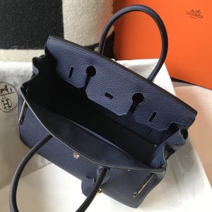 8 hermes birkin dark blue for women gold toned hardware 11in30cm 2799 980