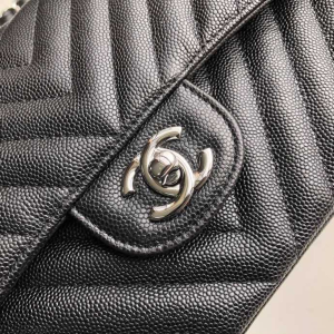 7 chanel chevron classic handbag silver hardware black for women womens bags shoulder and crossbody bags 102in26cm 2799 981