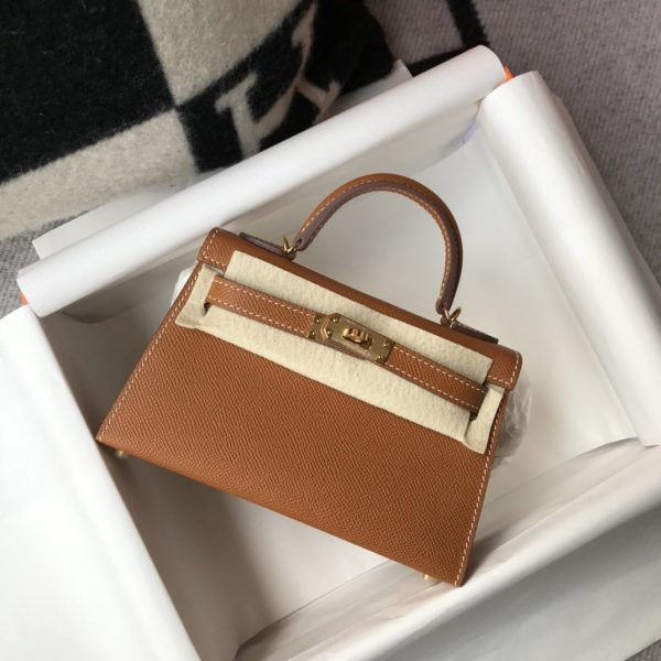hermes mini kelly 19 sellier epsom brown bag for women womens handbags shoulder bags 75in19cm 2799 982