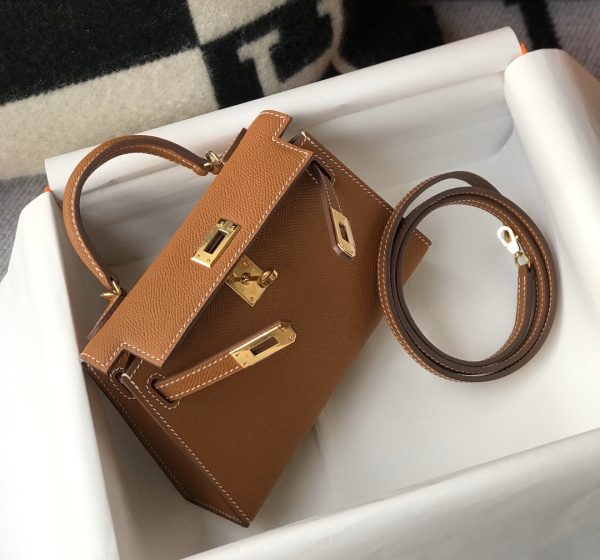 5 hermes mini kelly 19 sellier epsom brown bag for women womens handbags shoulder bags 75in19cm 2799 982