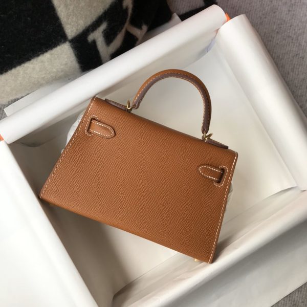 11 hermes mini kelly 19 sellier epsom brown bag for women womens handbags shoulder bags 75in19cm 2799 982