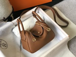 hermes lindy mini clemence bag brown for women womens handbags shoulder and crossbody bags 75in19cm 2799 984