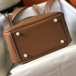 3 hermes lindy mini clemence bag brown for women womens handbags shoulder and crossbody bags 75in19cm 2799 984