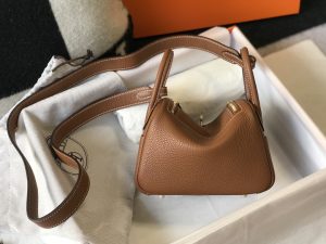 7 midi hermes lindy mini clemence bag brown for women womens handbags shoulder and crossbody bags 75in19cm 2799 984